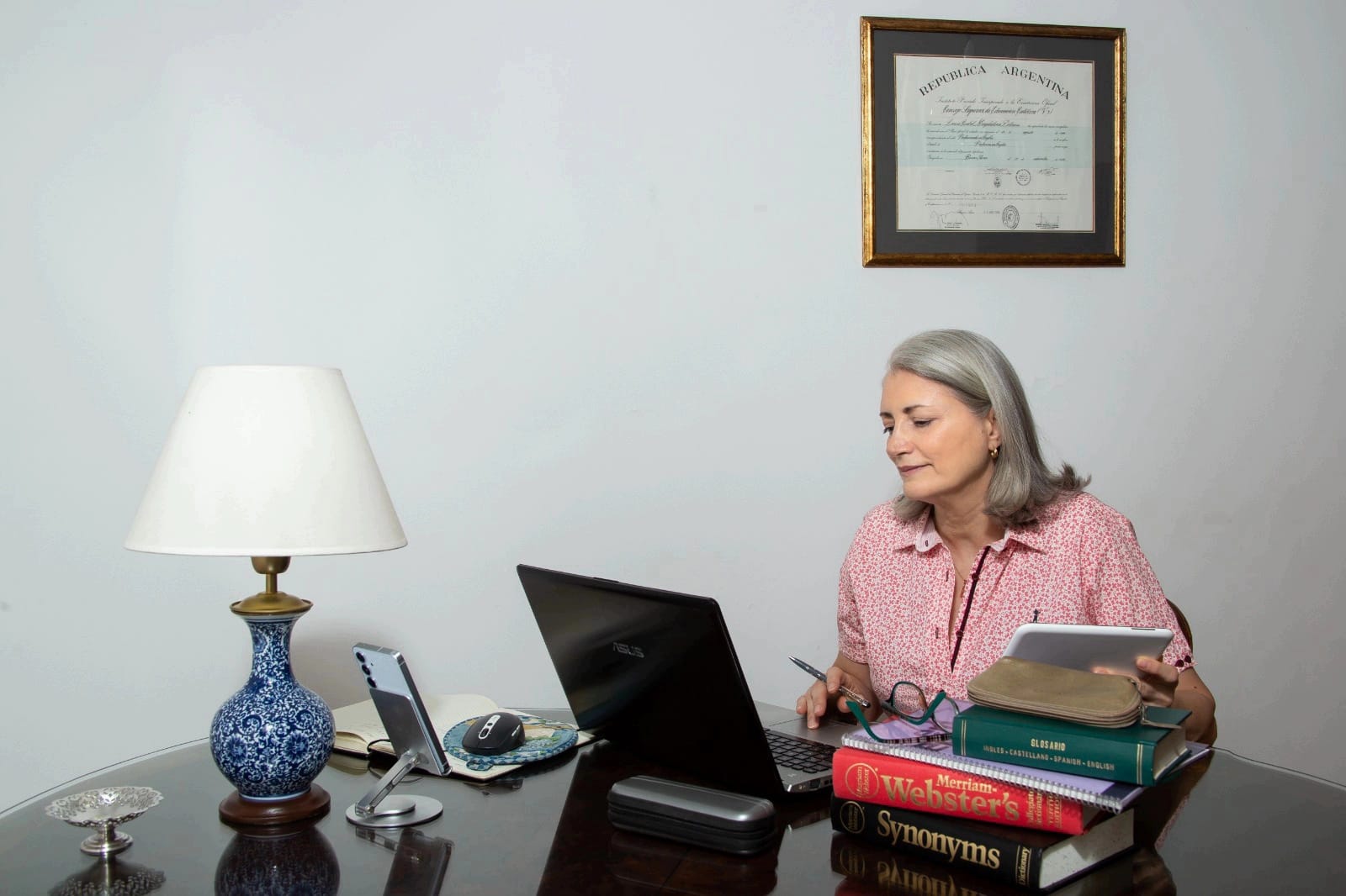 Magdalena trabajando